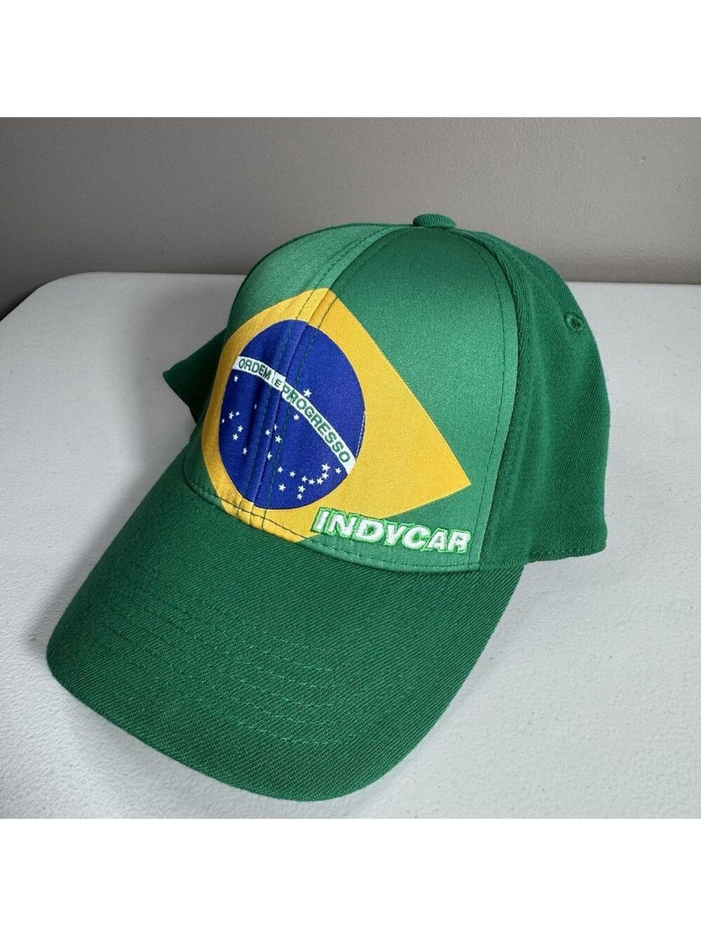 IndyCar Brazil Flag Hat Cap Green Adjustable Top of the World Racing Motorsport